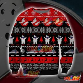 Ghostbusters Knitting Pattern 3D Print Ugly Christmas Sweatshirt
