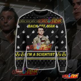 Ghostbusters Scientist 3D Print Ugly Christmas Sweatshirt