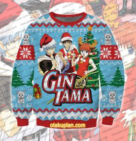 Gintama Christmas Party 3D Printed Ugly Christmas Sweatshirt