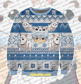 Gintama Gintoki and Sadaharu Ugly Christmas Sweatshirt