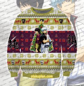Gintama Shinsuke and Gintoki Ugly Christmas Sweatshirt