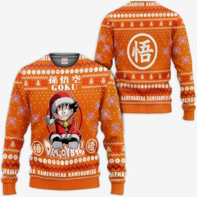 Goku Kid Ugly Christmas Sweatshirt Dragon Ball Hoodie