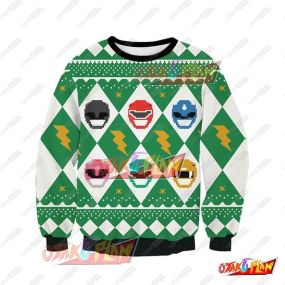 Green Ranger Power Rangers 3D Print Ugly Christmas Sweatshirt