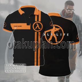 Half-Life Orange Custom Name Polo Shirt