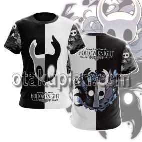 Halloween Hollow Knight Black And White T-shirt