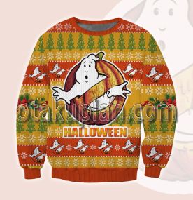 Halloween Logo Ghostbusters 3D Printed Ugly Christmas Sweatshirt