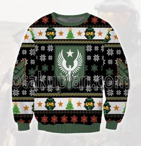 Halo Spartan Master Chief 3D Printed Ugly Christmas Sweatshirt