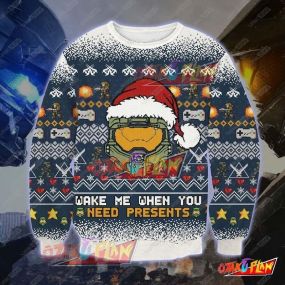 Halo Video Game 3D Print Ugly Christmas Sweatshirt