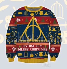 Harry Potter Christmas Ornaments Custom Name Ugly Christmas Sweatshirt