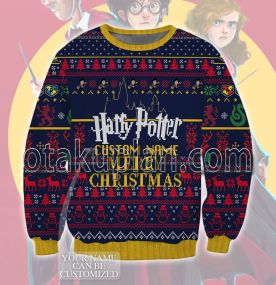 Harry Potter College Your Name 3D Printed Ugly Christmas Sweatshirt