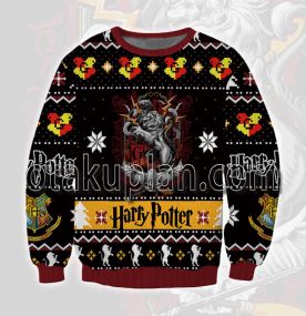 Harry Potter Gryffindor Red and Black 3D Printed Ugly Christmas Sweatshirt