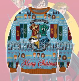 Harry Potter Hogwarts School of Witchcraft and Wizardry 3D Printed Ugly Christmas Sweatshirt