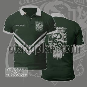 Harry Potter Slytherin Green Custom Name Polo Shirt