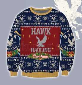 Hawk Hauling Logo Over The Top 2023 3D Printed Ugly Christmas Sweatshirt