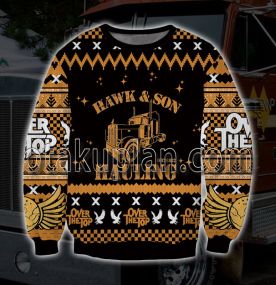 Hawk Hauling Over The Top 3D Printed Ugly Christmas Sweatshirt