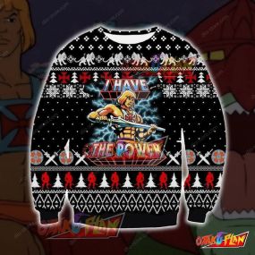 He-Man Knitting Pattern 3D Print Ugly Christmas Sweatshirt V2