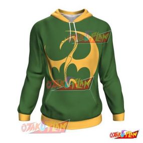 Iron Fist Green Hero All Over Print Pullover Hoodie
