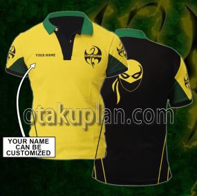 Iron Fist Yellow Custom Name Polo Shirt