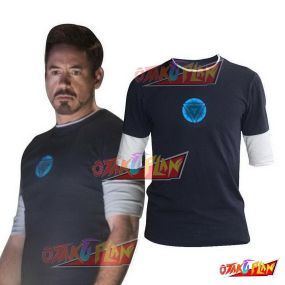 Iron Man 3 Tony Stark Navy Blue T-shirt