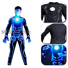 Iron Man Optical Fibre Luminous Cosplay Costume