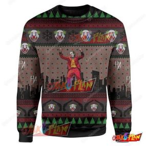 Joker Joaquin Phoenix 3D Print Ugly Christmas Sweatshirt