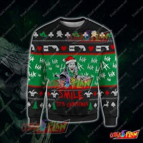 Joker Smile 3D Print Ugly Christmas Sweatshirt