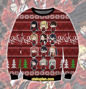 Kakegurui Chibi Gamblers 3D Printed Ugly Christmas Sweatshirt