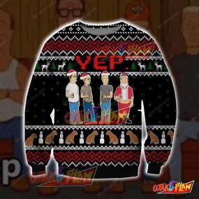 King Of The Hill Knitting Pattern 3D Print Ugly Christmas Sweatshirt