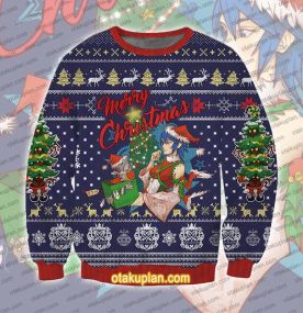 Kingdom Hearts Aqua Christmas 3D Printed Ugly Christmas Sweatshirt