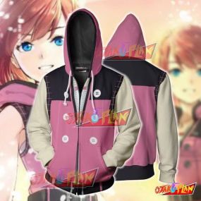 Kingdom Hearts III Kairi Pink Zip Up Hoodie Jacket