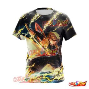 Demon Slayer Thunder Hero Zenitsu Action T-Shirt KNY230