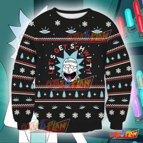 Let's Get Schwifty Rick And Morty 3D Print Ugly Christmas Sweatshirt