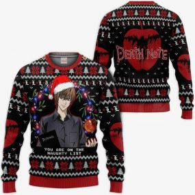 Light Yagami Ugly Christmas Death Note Xmas Hoodie Shirts