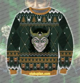 Loki Head Ugly Christmas Sweatshirt