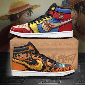 Luffy And Ace One Piece Anime Sneakers Shoes