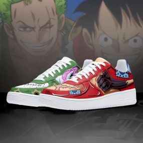 Luffy and Zoro Air Wano One Piece Anime Sneakers Shoes