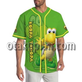 Mario Sports Green Koopa Troopa Custom Name Shirt Jersey