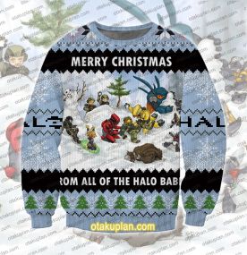 Merry Christmas From All of the Halo Babies 3D Printed Ugly Christmas Sweatshirt