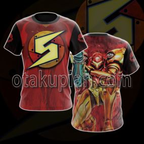 Metroid Dread Red Cosplay T-shirt