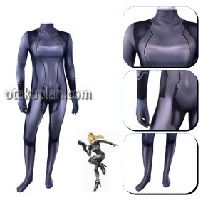 Metroid Samus Aran Black Jumpsuit Cosplay Costume