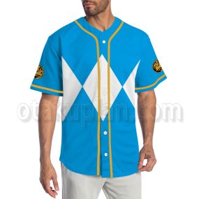 Mighty Morphin Power Ranger Blue Shirt Jersey