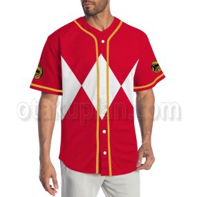 Mighty Morphin Power Ranger Red Shirt Jersey