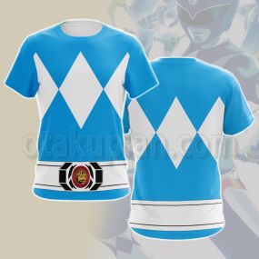 Mighty Morphin Power Rangers Blue Ranger Cosplay T-shirt