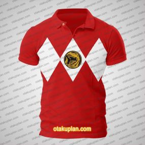 Mighty Morphin Power Rangers Polo Shirt Red