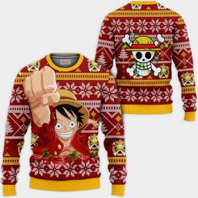 Monkey Luffy Ugly Christmas Sweater One Piece Hoodie Shirt