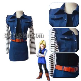 New Dragon Ball Z Android No-18 Cosplay Costume