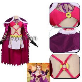 One Piece Basil Hawkins Nami Purple Dress Cosplay Costume