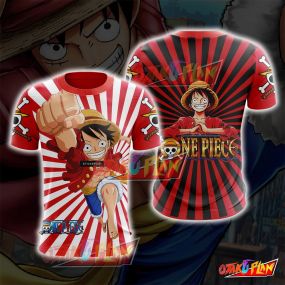 One Piece Black And Red Luffy T-Shirt