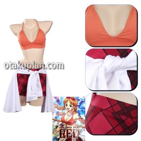 One Piece Film Edition Red Nami Cosplay Costume