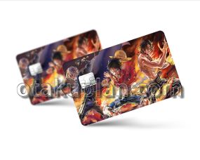 One Piece Luffy Flames Credit Card Skin